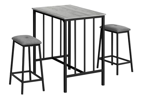 Monarch Specialties I 1144 Dining Set, 3pcs Set, Counter Height, 36' Rectangular, Small, Kitchen