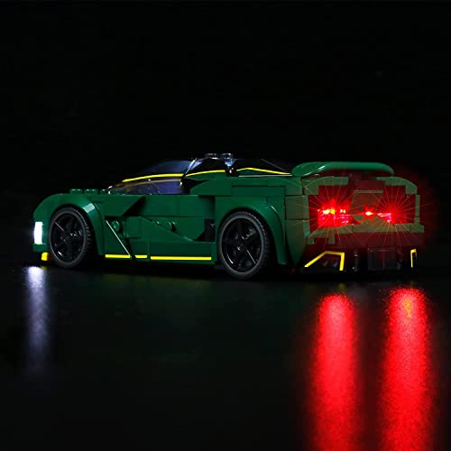 LED Beleuchtungsset für Lego Speed Champions 76907 Lotus Evija, DIY Beleuchtungsset (Nicht Enthalten Lego Modell) – Bild 5
