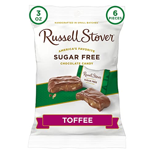Russell Stover Sugar Free Toffee Squares With Stevia, 3 Ounce Bag (Pack Of 12) #TOP3