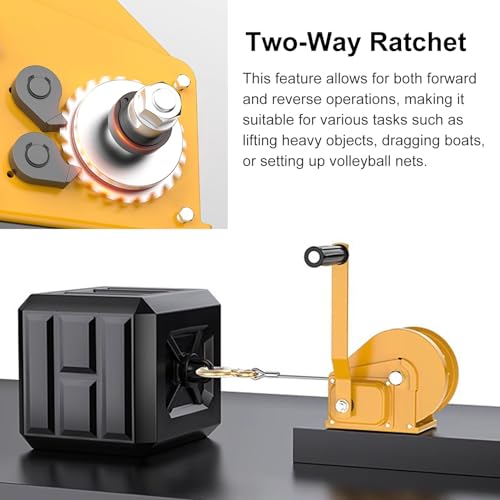 Winche manual con cable 1200lbs 30m miniatura 4
