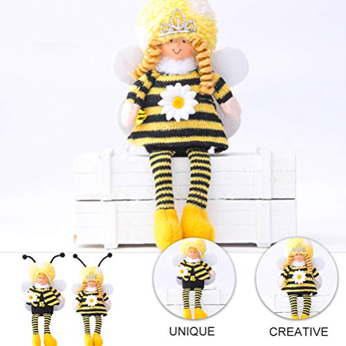 VALICLUD 2 peças de pelúcia de abelha de pelúcia brinquedo de abelha, almofada de abelha, almofada d