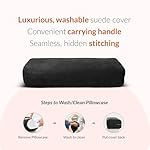 Gurus Super Soft & Firm Yoga Bolster Pillow - Lightweight, Easy to Carry with Handles - Rectangular, Machine Washable Cover - Image 5