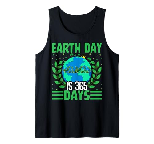 Día de la Tierra 365 días Clima ecológico Salvar Naturaleza Camiseta sin Mangas