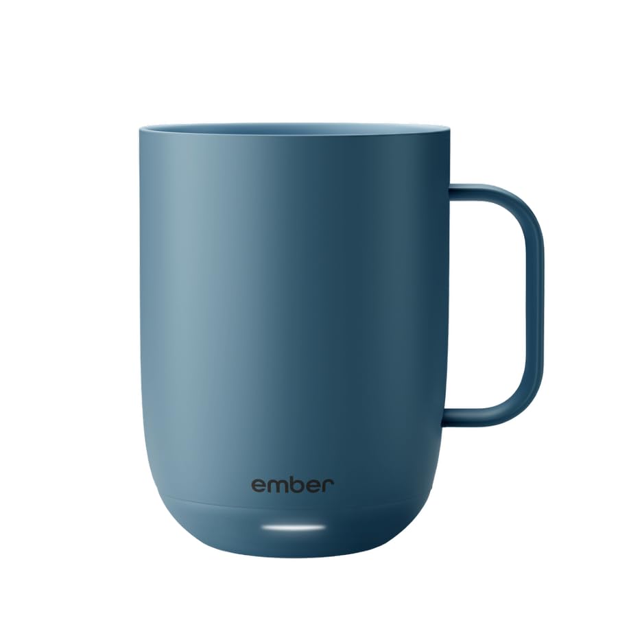 Image of Ember Temperature Control Smart Mug 2, 14 Oz, App-Controlled Heated Coffee Mug with 80 Min Battery Life and Improved Design, Salt Blue
