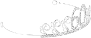 Toyvian Cake Decorations Wedding Decoration Rhinestone Headpiece Tiara for Cake Crystal Cake Decor Cake Decoration Accessories Crystal Decorate Crown Headgear Silver Crystal Decor
