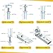 Bi-fold Door Hardware Repair Kit - Closet Door Hardware Set for 24 36 72 inch Track Folding Doors Accordion Pantry Hardware Replacement Parts for Home Include Top & Bottom Pivot, Bracket & Guide Wheel