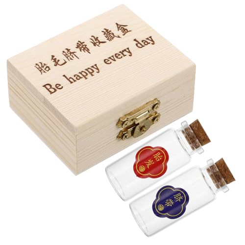 Abaodam 1Set Keepsake Storage Box Cord Fetal Hair Case for Boy Girl Capacity Protective Design Memory Preservation