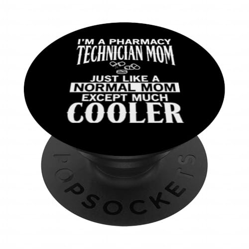 Pharmacy Tech Mom Apparel - Divertente design con scritta "Great Moms" PopSockets PopGrip Adesivo