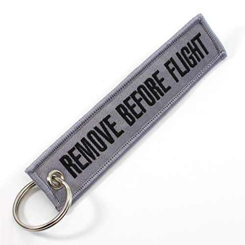 Rotary13B1 - Remove Before Flight Keychain - Gray/Black