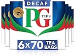 PG Tips Decaf | Black Tea Bags Bulk | Indulgent, Velvety & Rich Black Tea | Perfect Flavour Release | Decaffeinated | 6 Packs | 420 Plant Based Biodegradable Decaf Tea Bags