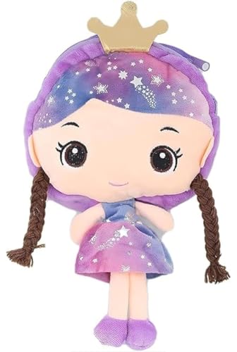 Image of ZANY Soft Plush Doll for Girls 30 cm | Kids Doll Backpack & Sling Bag | Cute Plush Doll Toy for Toddlers & Birthday Gift (Purple)