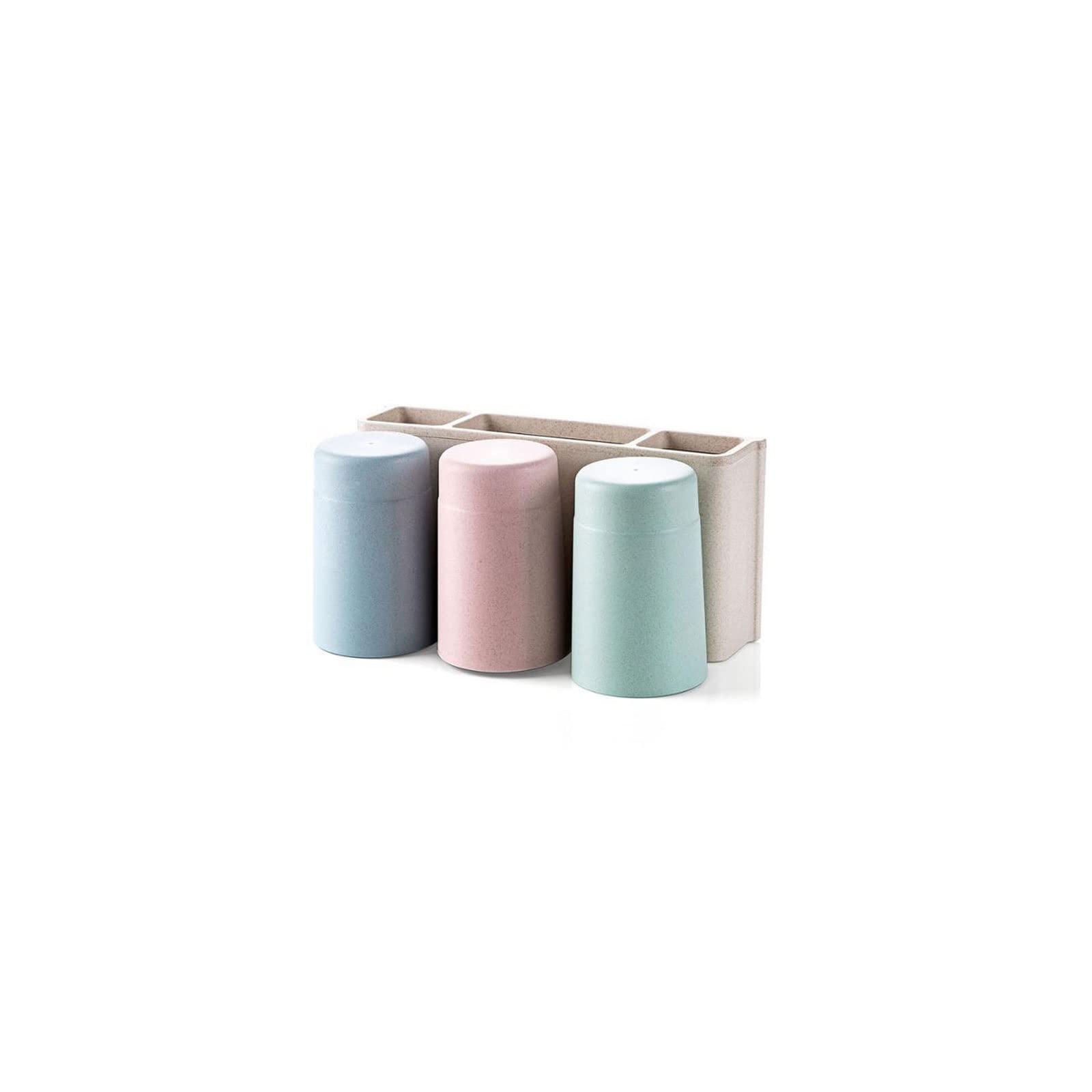 JINGYAN Toothbrush Holders Bathroom Storage Rack Toothbrush Holder Toothpaste Shelf with Cups Shower Caddy 1 & 3(3 cups)