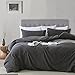 MOHAP Sets de Housse de Couette 220x240cm+2 taies d'oreillers 65x65cm Gris Parure de Lit 2 Personnes