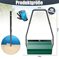 KESSER® Rasenwalze Metall befüllbar mit Wasser oder Sand mit 48 Liter Füllvolumen & 60cm breit | Gartenwalze inklusive Handschuhe | Handwalze Rasenroller Ackerwalze Walze in Grün – Ansicht 2