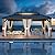 YOLENY 12'x20' Hardtop Gazebo Ultra-Thick Columns and Beams, Gazebo with Wood Grain Aluminum Frame, Galvanized Steel Roof, Permanent Metal Pavilion with Netting and Curtains for Backyard and Patio