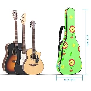 Housse imperméable pour guitare acoustique avec double bandoulière et poche Motif floral, Multicolore 01., 42.9×16.9×4.7… - Les Beatles, Paul McCartney, John Lennon, RIngo Starr, George Harrison Housse imperméable pour guitare acoustique avec double bandoulière et poche Motif floral, Multicolore 01., 42.9x16.9x4.7… – Image 5