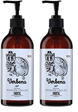 YOPE Jabón de Manos | Aceite de coco | Aceite de girasol | Glicerina | Alantoína | Calmante de irritaciones | Nutritivo | Hidratante | 98% Ingredientes naturales | Vegan formula | Verbena | 500ml
