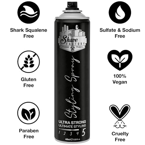 The Shave Factory Ultra Strong Styling Spray 400ml miniatura 4