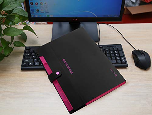 Skydue Accordian File Organizer, Expanding Folders With Pockets, Accordion Document Letter Organizer 8 Pockets (Black) #TOP6