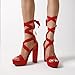 DREAM PAIRS High Chunky Block Platform Heels for Womens Strappy Gladiator Sexy Open Toe Dressy Sandal SDHS2205W Red 8