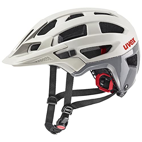 uvex Finale 2.0 Tocsen - sicherer MTB-Helm für Damen und Herren - inkl. Tocsen-Sturzsensor - individuelle Größenanpassung - Sand Dark Rhino matt - 56-61 cm