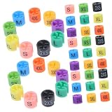 jojofuny 90piezas Marcadores de Talla para Perchas de Ropa con Codificación por Colores Tallas Xxs de Plástico para Tiendas y Armarios Color Aleatorio