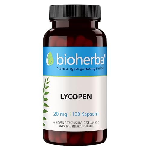 Lycopin Kapseln 100 Stück mit 20mg Lycopin und Vitamin E aus Tomatenextrakt von BIOHERBA PZN 19642793