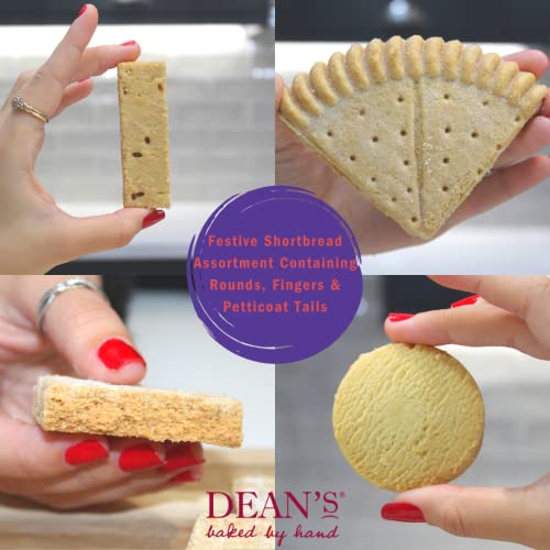 Dean’s Traditional Shortbread Assortment - 360g Box Of Rounds, Fingers & Petticoat Tails - Luxury All Butter Cookies. A Festive Snack, Melt-In-The-Mouth Christmas Biscuit Selection Mix