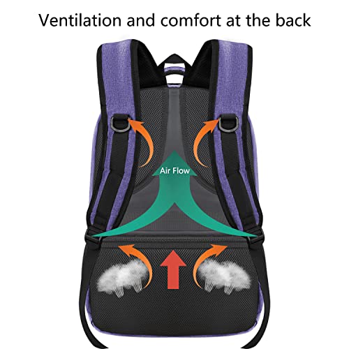 Large Backpack For Women, Extra Travel Backpack, 17 Inch Laptop Backpack For Women, Tsa Water Resistant Travel Big Laptop Backpack, Durable Extra Large Luggage Backpack For Travel Business, Purple #TOP2