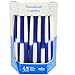 The Dreidel Company Deluxe Tapered Hanukkah Menorah Candles, Half and Half Navy Blue and White, 45 Candles for All 8 Nights of Chanukah 1-Hour Burn Time, Menorah not Included