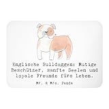 Mr. & Mrs. Panda Kühlschrankmagnet Englische Bulldogge - Geschenk, Hunderassen Vielfalt, Treue Begleiter, Hunderasse, ruhige Natur, Eigenschaften, whiteboardmagnet, zettelhalter, Hund, idealer Freund