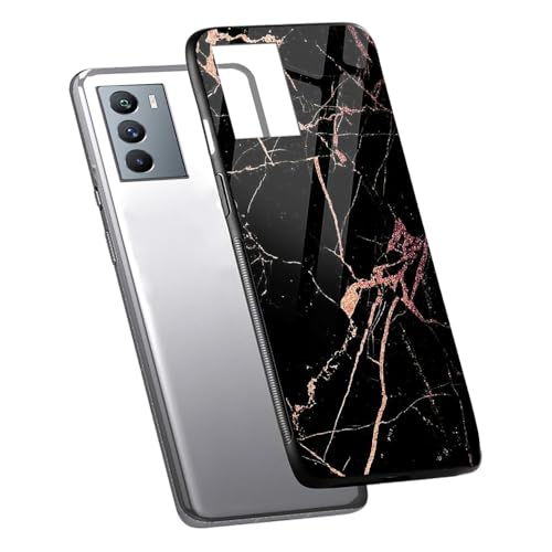 Image of COLORflow Back Cover Compatible with iQOO 9 SE 5G | Black Marble Golden | Shockproof TPU Bumper Cover with Camera Protection Back Cover Compatible with iQOO 9 SE 5G