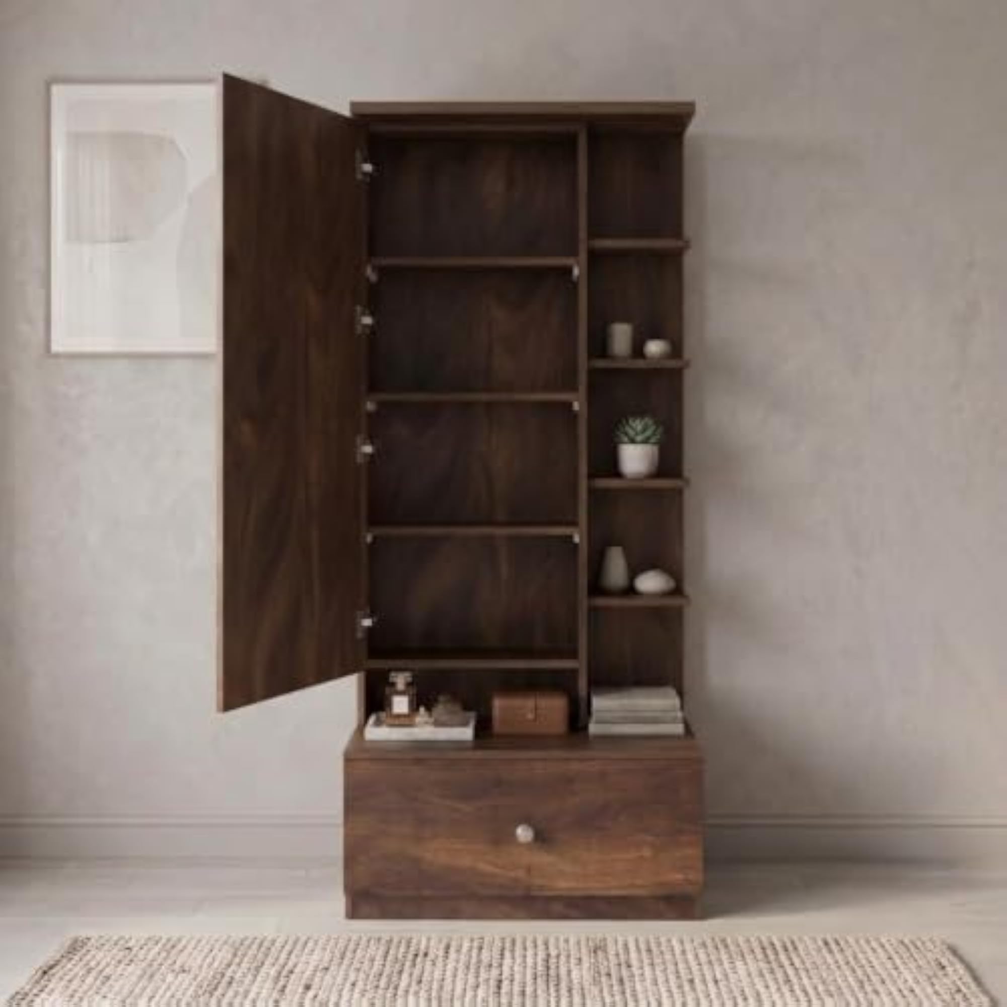 Furniture Rainforest Brown Dressing Table with Mirror