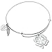 Sterling Silver 4 Leaf Clover Heart Friends Forever Today Tomorrow Always Adjustable Bangle Bracelet