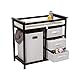 Kinbor Baby Changing Table Infant Diaper Station Nursery Organizer with Hamper and 3 Baskets