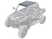 SuperATV Aluminum RZR Roof for 2014-2023 Polaris RZR XP 1000 | 1/8" Aluminum | Strong and Lightweight | Flat Top for Decorating | Rattle-Free Ride | USA Made!