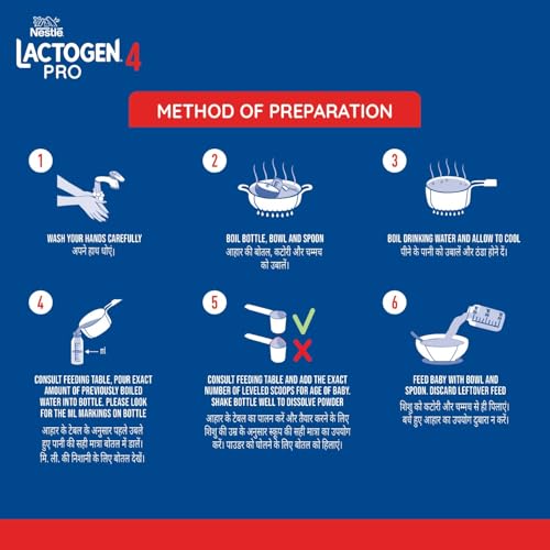 Image of Lactogen Pro 4, Follow-Up Formula with Iron, Whey Protein and Omega 3, After 18 Months Up to 24 Months, Bag-in-Box Pack, 1.2 kg (3 Units*400g) (Pack of 2)