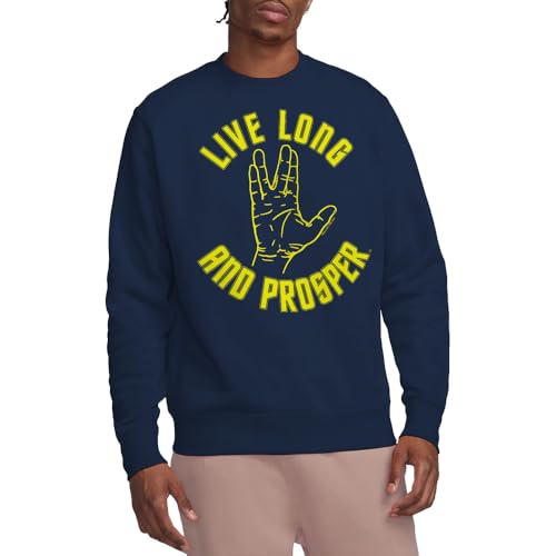 Star Trek Bluza Live Long Hand Crew, granatowa, S, granatowy, S