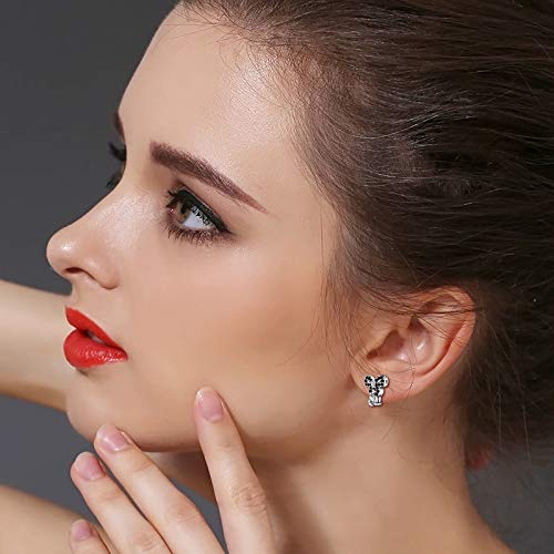 Boucles d'oreilles argent 925 véritable et spinelle noire de prestige
