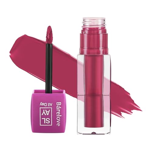 Image of BARELOVE SLAY All Day Non-Drying Liquid Lipstick for Women with Matte Finish One Swipe Application | Highly Pigmented |Smooth Glide Formula | Long Lasting | Transferproof | 12 ml | 824-MAGENTA BABE