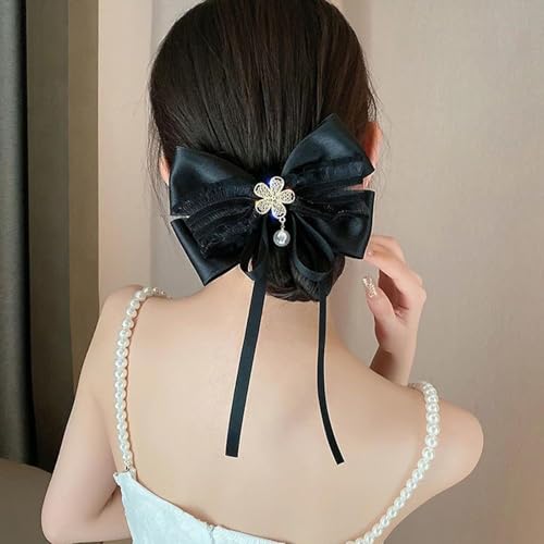 Image of Double Face Satin Ribbon 2 inch X 25 Yards Polyester Black Ribbon for Gift Wrapping Very Suitable for Weddings Party Hair Bow Invitation Decorations and More