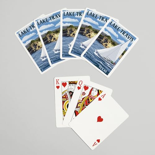 Lantern Press Austin Texas Lake Travis Baraja Poker 52 cartas miniatura 7
