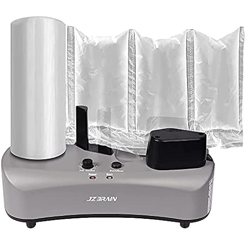 Air Cushion Machine - JZBRAIN YE300 Air Pillow Machine 110V Air Pillow Maker Business Inflatable Air Packaging System with Sealing Speed 7.2-9.8FT/min for Shipping + 100m Free Test Film (Grey) Cover