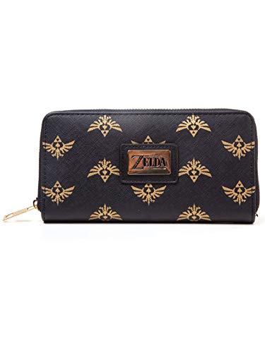 Bioworld - Difuzed The Legend of Zelda Portefeuille Zelda - Hyrule AOP Zip Around Portefeuille pour Femme Noir