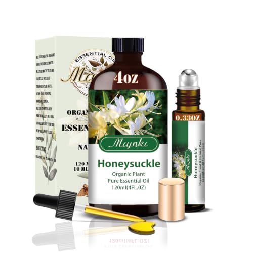 Honeysuckle Essential Oil Honeysuckle Oil for Diffuser Humidifier DIY Candle Soap Floral Scent Home Gift Ready Honeysuckle Fragrance Oil - MLYNKL Essential Oils (4.33 fl oz / 130ml)