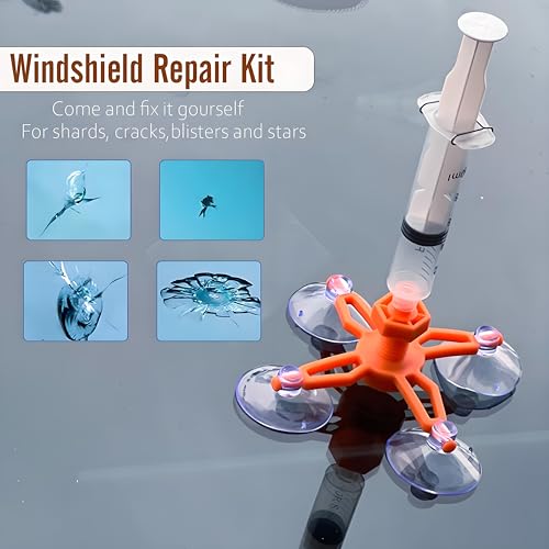 Upgraded Windshield Repair Kit for Chips and Cracks – Instant Fix for Chips, Cracks, and Bullseyes, High-Pressure Resin Injection Glass Windshield Crack Repair Kit for Long-Lasting, Invisible Repairs