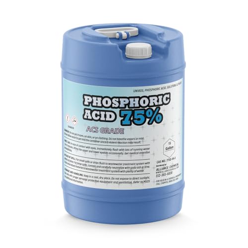 Phosphoric Acid 75% ACS Grade - 15 Gallon Drum - Large-Volume for Industrial Research, Chemical Production