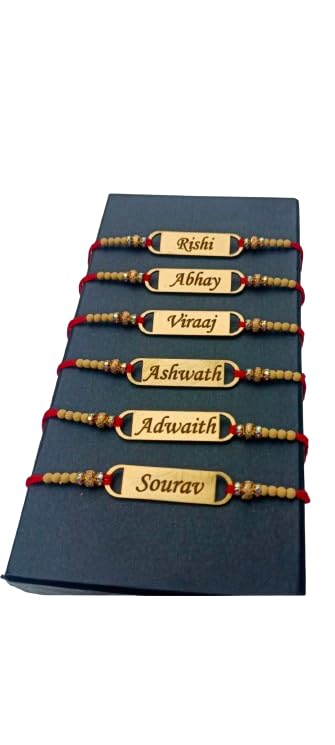 Abbzone Personalized/Customized Designer Rakhi With Name Print For Mens (B0D8Y1HYTS) Amazon Price History, Amazon Price Tracker