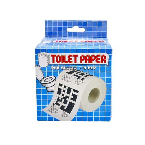 Island Dogs Crossword Puzzle Novelty Toilet Paper | Funny Toilet Paper For Your Next Party | 3-Ply and 200 Sheets on a Roll funny toilet paper | Multiple Puzzle Printed Toilet Paper
