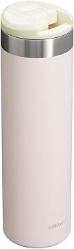 Stanley AeroLight Transit Bottle 20 oz | Locking Drink Through Lid | Leak Resistant Water Bottle or Coffee Travel Mug | Lightweight Insulated Stainless Steel | BPA-Free | Rose Quartz
